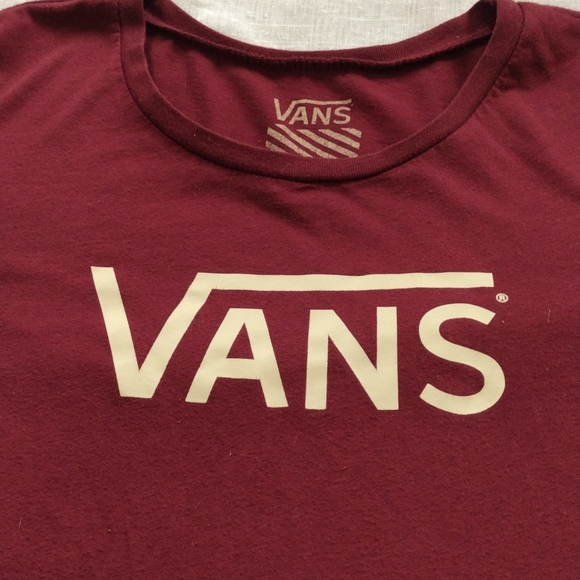 VANS Maroon Short Sleeve T-shirt (L) - Picture 2 of 4